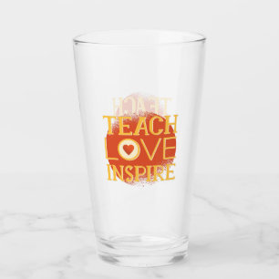 Teach Love Inspire - LERAREN QUOTE GEZEGDEN Giften Glas