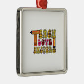 Teach Love Inspire Metalen Ornament (Rechts)