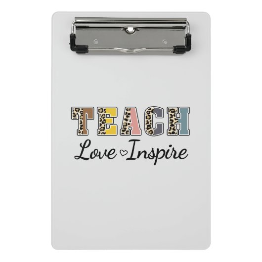Teach, Love, Inspire Mini Klembord (Voorkant)