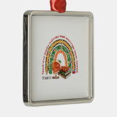 Teach Love Inspire Motivate Lead Metalen Ornament (Rechts)