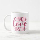 Teach, Love, Inspire | Persoonlijk bericht Koffiemok (Links)