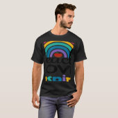 Teach Love Inspire Rainbow Cute Teacher Back To Sc T-shirt (Voorkant volledig)