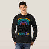 Teach Love Inspire Rainbow Cute Teacher Back To Sc T-shirt (Voorkant volledig)