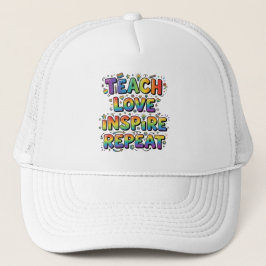 Teach Love Inspire Repeat Teacher Appreciation Trucker Pet