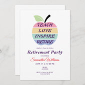 Teach Love Inspire Retirement Party voor gepension Kaart (Voorkant / Achterkant)