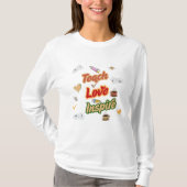 Teach Love Inspire Retro Teacher Quote T-shirt (Voorkant)