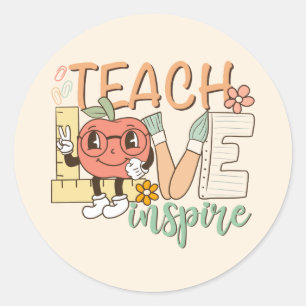 Teach Love Inspire Ronde Sticker