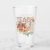 Teach Love Inspire – Schattigee schoolbenodigdhede Glas (Achterkant)