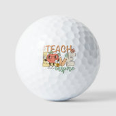 Teach Love Inspire – Schattigee schoolbenodigdhede Golfballen (Voorkant)