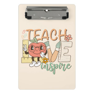 Teach Love Inspire – Schattigee schoolbenodigdhede Mini Klembord