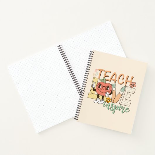 Teach Love Inspire – Schattigee schoolbenodigdhede Notitieboek (Binnen)