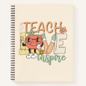 Teach Love Inspire – Schattigee schoolbenodigdhede Notitieboek (Voorkant)