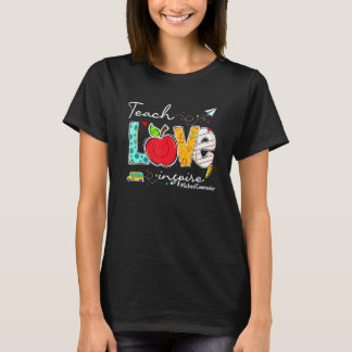 Teach Love Inspire School Counselor Back To Schoo T-shirt