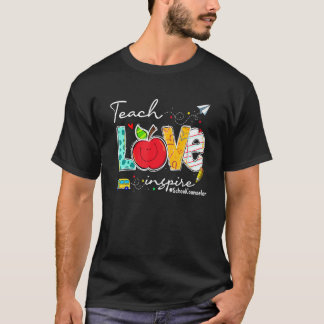 Teach Love Inspire School Counselor Back To Schoo T-shirt