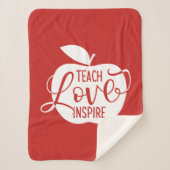 Teach Love Inspire Sherpa Deken (Voorkant)