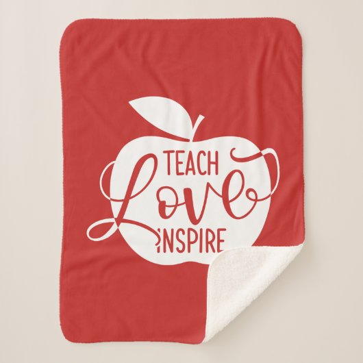 Teach Love Inspire Sherpa Deken (Voorkant)