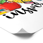 Teach Love Inspire Shirt Funny Ck To School Teache Poster (Hoek)