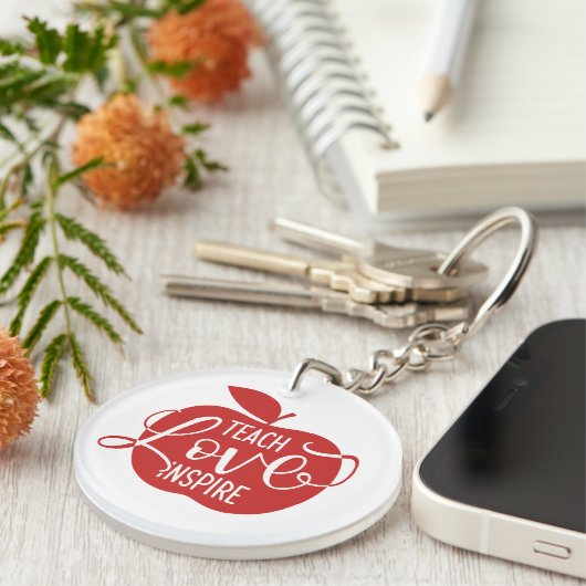 Teach Love Inspire Sleutelhanger (Voorkant Rechts)