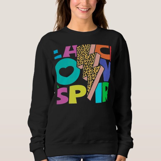 Teach Love Inspire SPED Leopard Print Groovy Teach Trui (Voorkant)