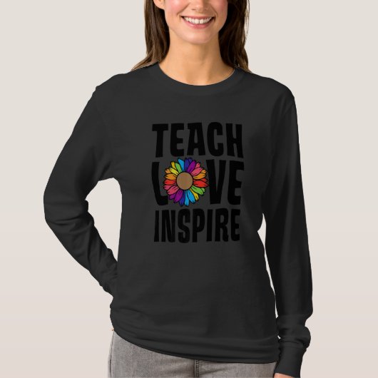 Teach Love Inspire SPED Teacher Speducator Special T-shirt (Voorkant)