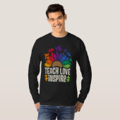 Teach Love Inspire SPED Teacher Speducator Special T-shirt (Voorkant volledig)