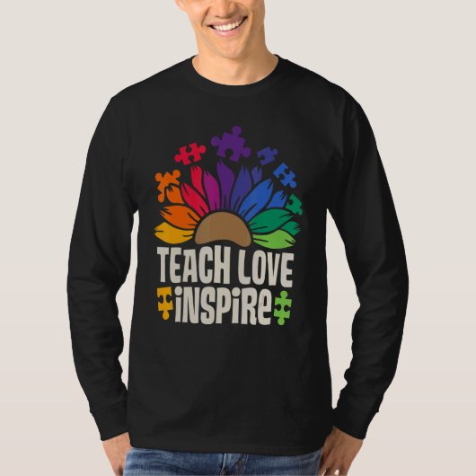 Teach Love Inspire SPED Teacher Speducator Special T-shirt (Voorkant)