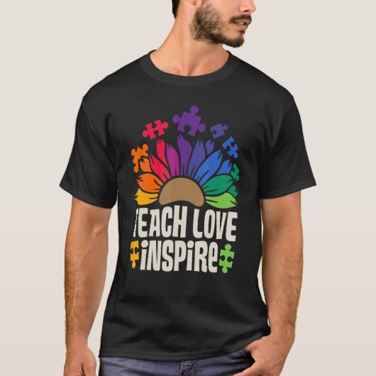 Teach Love Inspire SPED Teacher Speducator Special T-shirt (Voorkant)