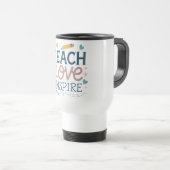 Teach Love Inspire – Teacher Appreciation Gift Reisbeker (Voorkant rechts)