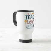 Teach Love Inspire – Teacher Appreciation Gift Reisbeker (Voorkant links)
