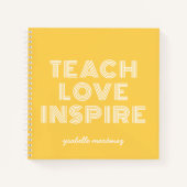 Teach Love Inspire Teacher Appreciation Notitieboek (Voorkant)
