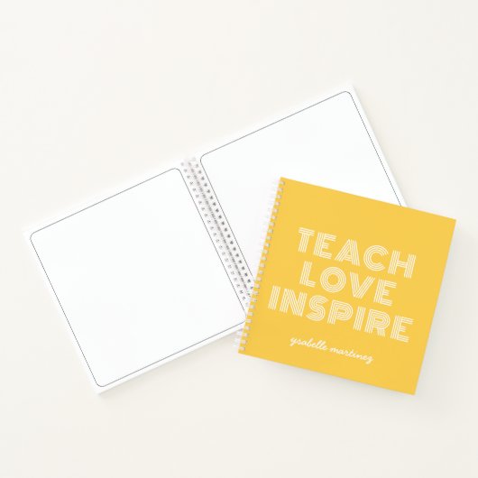 Teach Love Inspire Teacher Appreciation Notitieboek (Binnen)