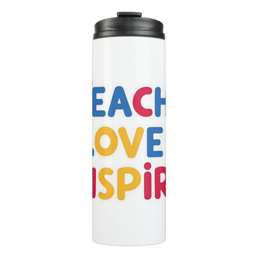 Teach Love Inspire Teacher Appreciation Thermosbeker (Voorkant)