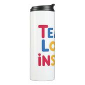 Teach Love Inspire Teacher Appreciation Thermosbeker (Gedraaid links)