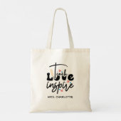 Teach Love Inspire Teacher Appreciation Tote Bag (Achterkant)