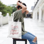 Teach Love Inspire Teacher Appreciation Tote Bag