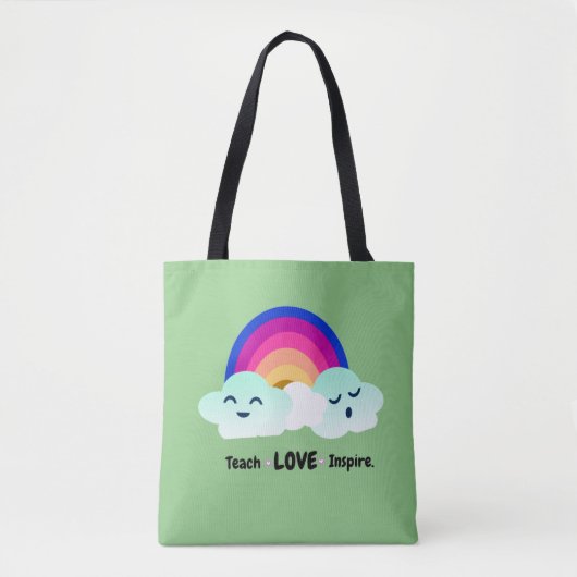Teach Love Inspire Teacher Appreciation  Tote Bag (Voorkant)