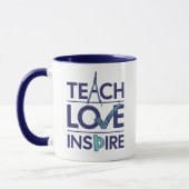 Teach Love Inspire Teacher Inspirerend Mok (Links)