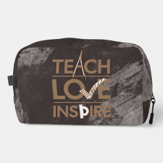 Teach Love Inspire Teacher Inspirerend Toilettasje (Voorkant)