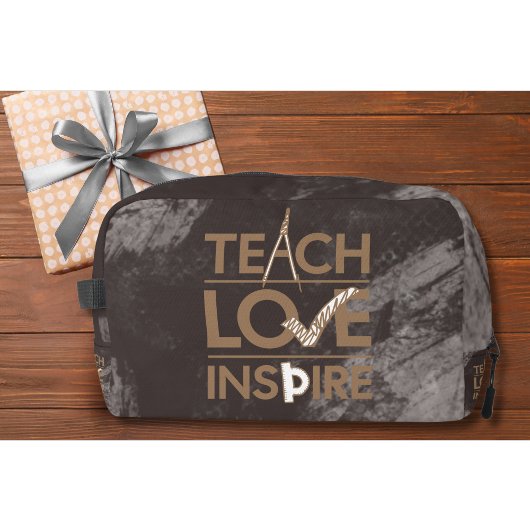 Teach Love Inspire Teacher Inspirerend Toilettasje