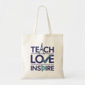 Teach Love Inspire Teacher Inspirerend Tote Bag (Voorkant)