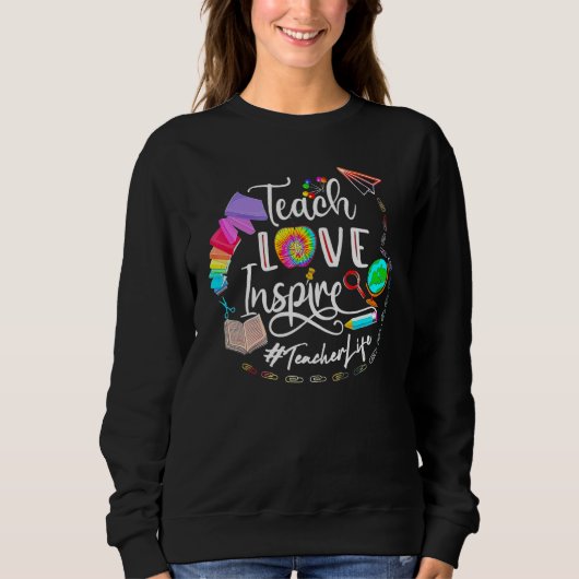 Teach Love Inspire Teacher Life Trui (Voorkant)