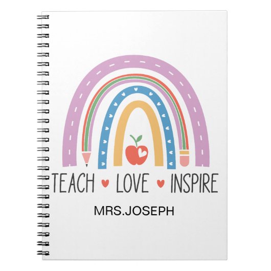 Teach Love Inspire Teacher  Notitieboek (Voorkant)