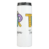 Teach Love Inspire Teacher Scholl 10e dag Thermosbeker (Achterkant)