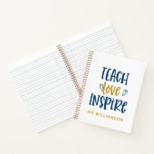 Teach Love Inspire Teacher's Appreciation Notitieb Notitieboek (Binnen)