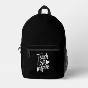 Teach Love Inspire Teacher's Day Gift Teacher Life Bedrukte Rugzak