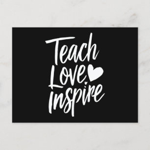 Teach Love Inspire Teacher's Day Gift Teacher Life Briefkaart