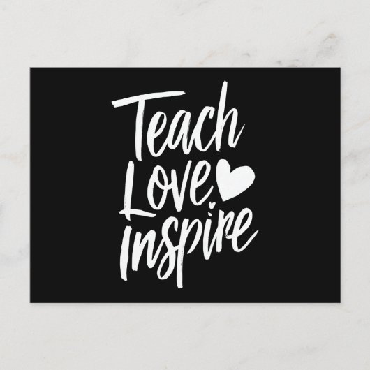Teach Love Inspire Teacher's Day Gift Teacher Life Briefkaart (Voorkant)