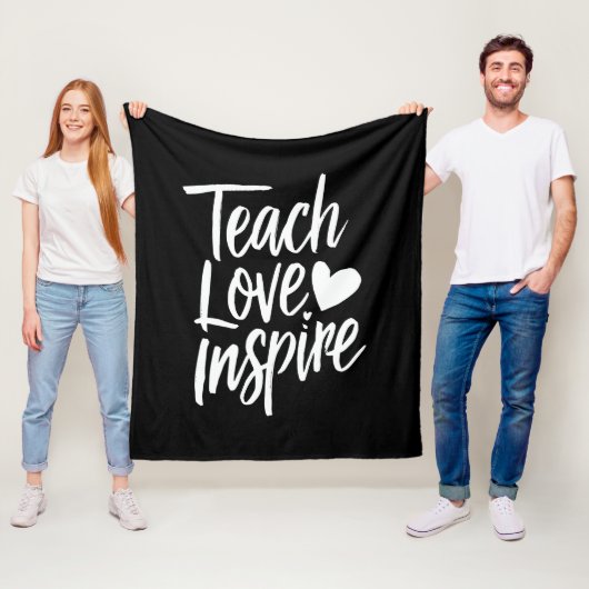 Teach Love Inspire Teacher's Day Gift Teacher Life Fleece Deken (In situ)