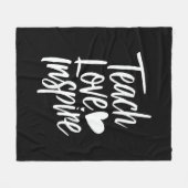 Teach Love Inspire Teacher's Day Gift Teacher Life Fleece Deken (Voorkant (Horizontaal))