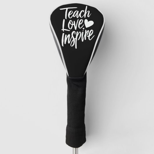 Teach Love Inspire Teacher's Day Gift Teacher Life Golfheadcover (Voorkant)